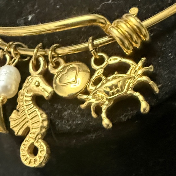 Gold Charm Bracelet with Nautical Charms - Picture 5 of 5